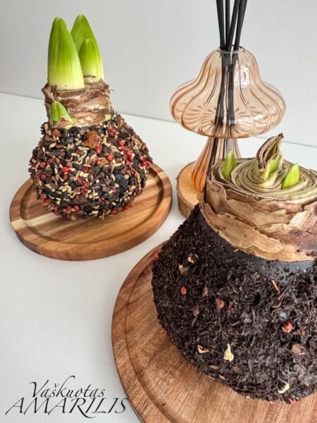 Medinis padėkliukas vienai gėlei